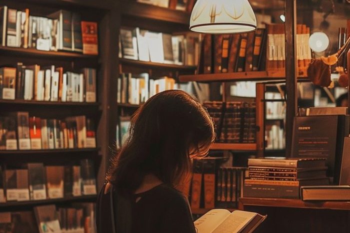 Bookstore Browsing Moment